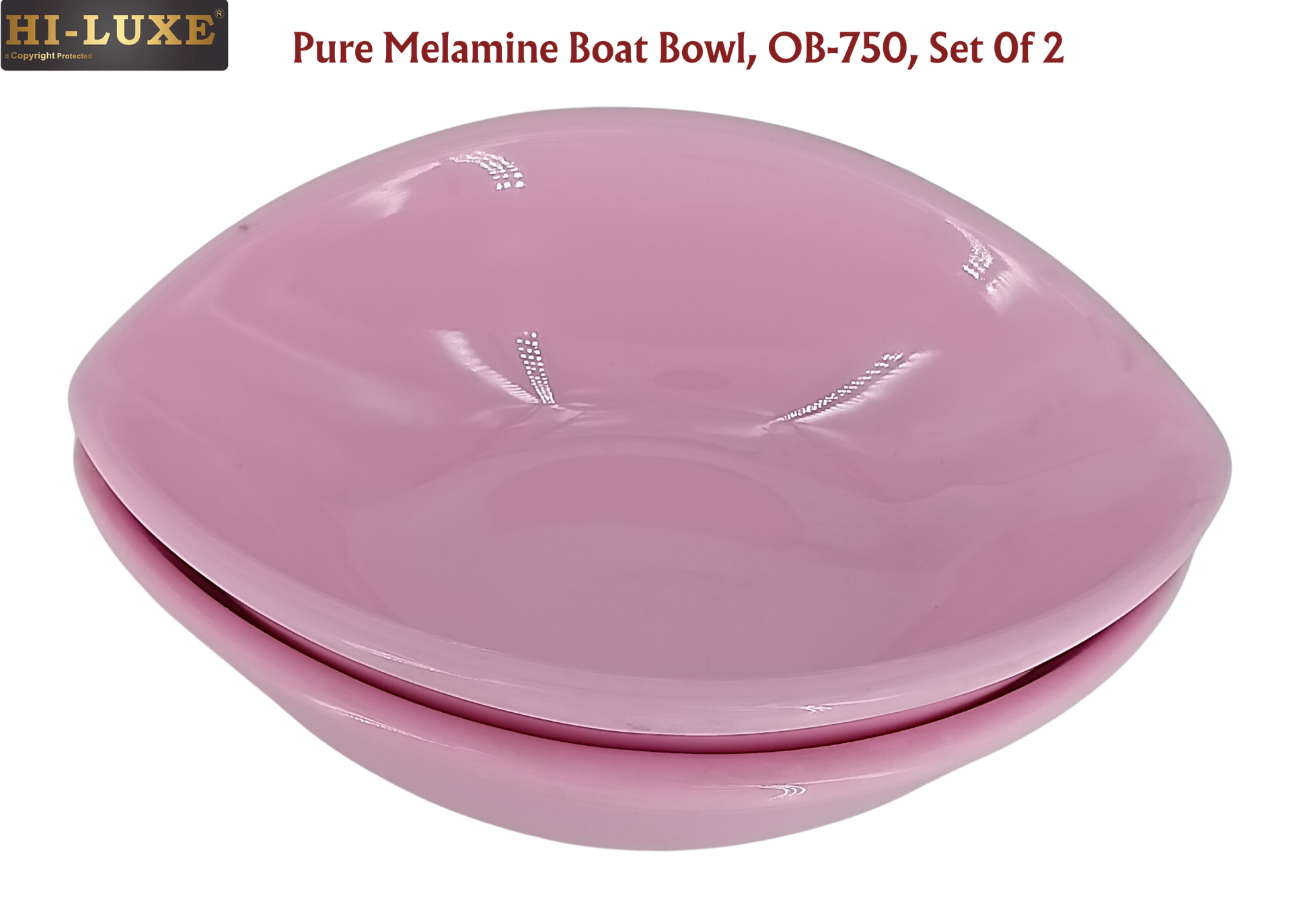 HILUXE Pure Melamine Boat Bowl OB-750 | Set of 2 | Break Resistant - Premium Melamine Serving Platter from Hiluxe - Just Rs. 750! Shop now at Surana Sons