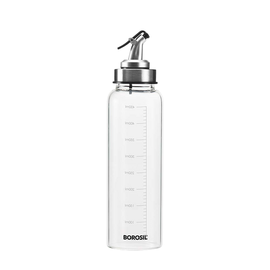 Borosil Transparent Borosilicate Glass Oil Dispenser | Light Weight | With Calibration Marks | Flame Proof, Drip Free Nozzle - Premium Oil Dispenser from borosil - Just Rs. 562! Shop now at Surana Sons