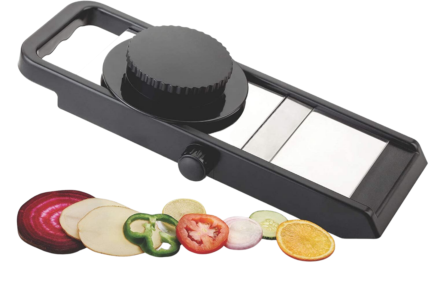 Ganesh Adjustable Plastic Slicer, 1-Piece, Black/Silver - Premium Adjustable kitchen slicer from Ganesh - Just Rs. 199! Shop now at Surana Sons