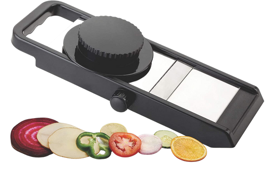 Ganesh Adjustable Plastic Slicer, 1-Piece, Black/Silver - Premium Adjustable kitchen slicer from Ganesh - Just Rs. 199! Shop now at Surana Sons