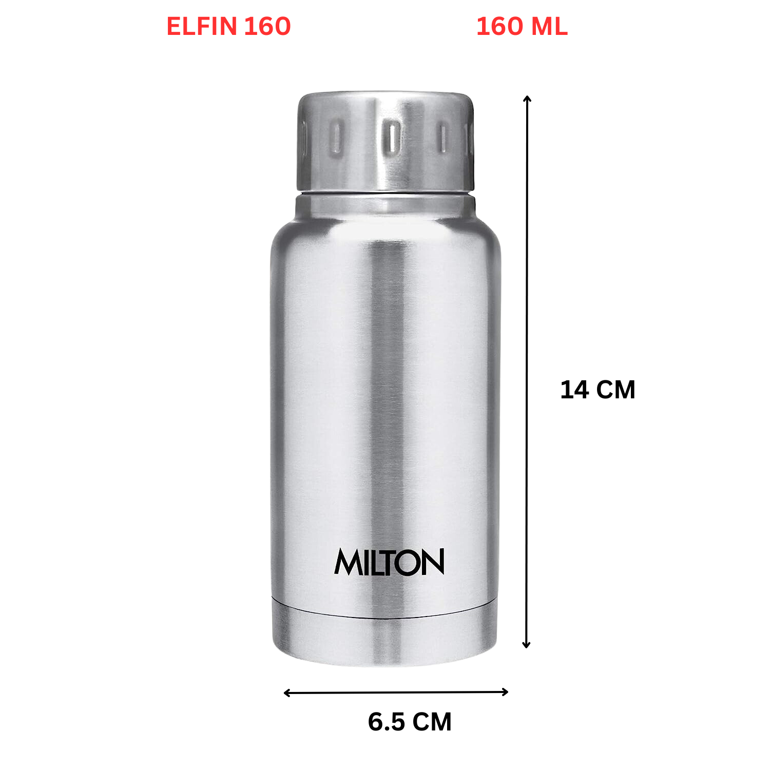 Milton Elfin Thermosteel 24 Hours Hot and Cold Water Bottle | Thermos Flask - Premium Hot & Cold Steel Vacuum Bottles from Milton - Just Rs. 476! Shop now at Surana Sons