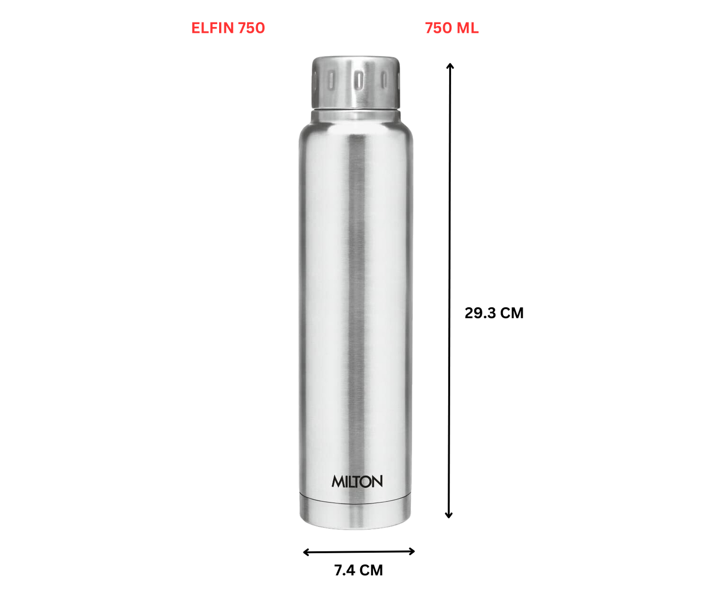 Milton Elfin Thermosteel 24 Hours Hot and Cold Water Bottle | Thermos Flask - Premium Hot & Cold Steel Vacuum Bottles from Milton - Just Rs. 464! Shop now at Surana Sons