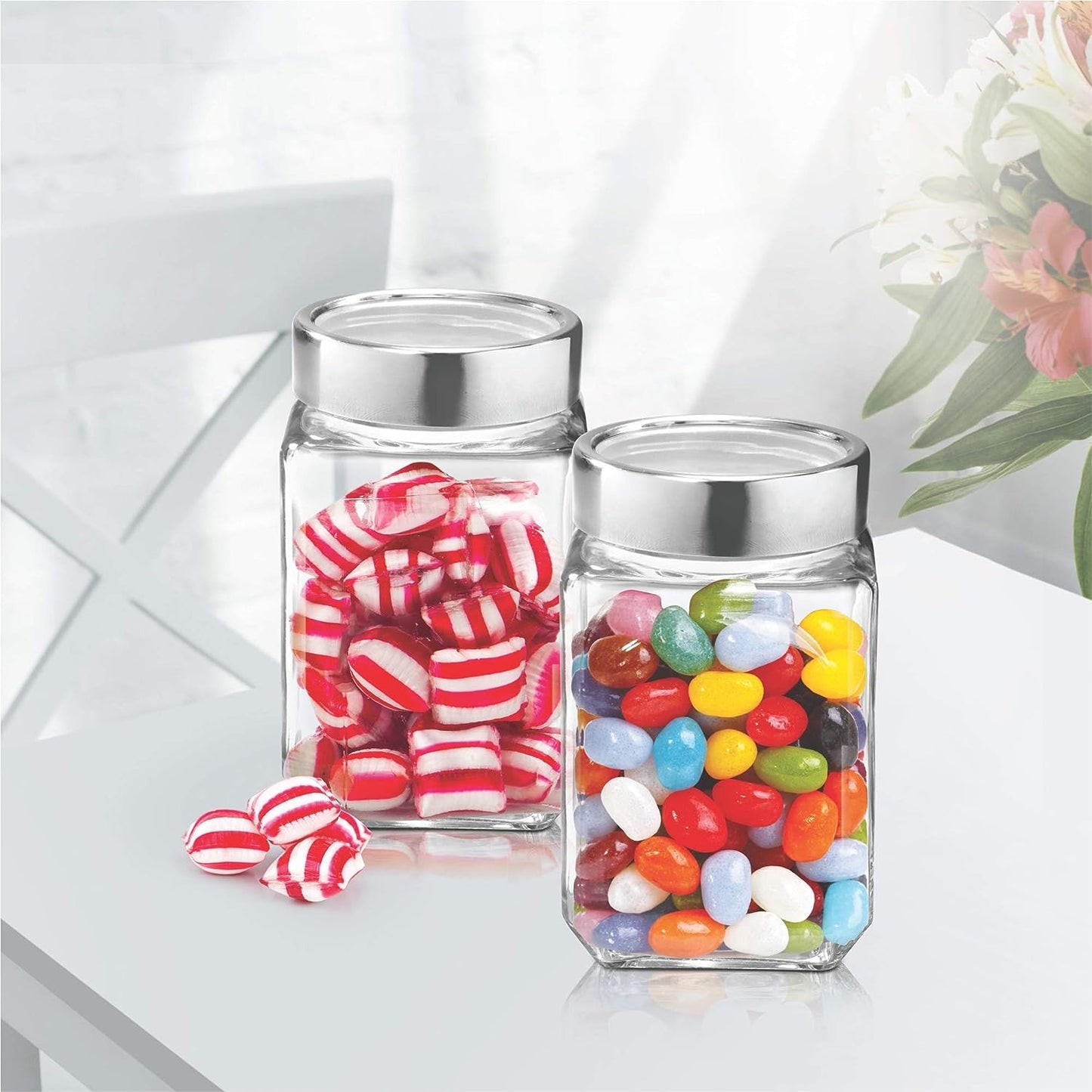 Treo By Milton Cube Storage Glass Jar, Transparent | BPA Free | Storage Jar | Kitchen Organizer | Modular | Multipurpose Jar - Premium Storage Jar from Milton Treo - Just Rs. 299! Shop now at Surana Sons