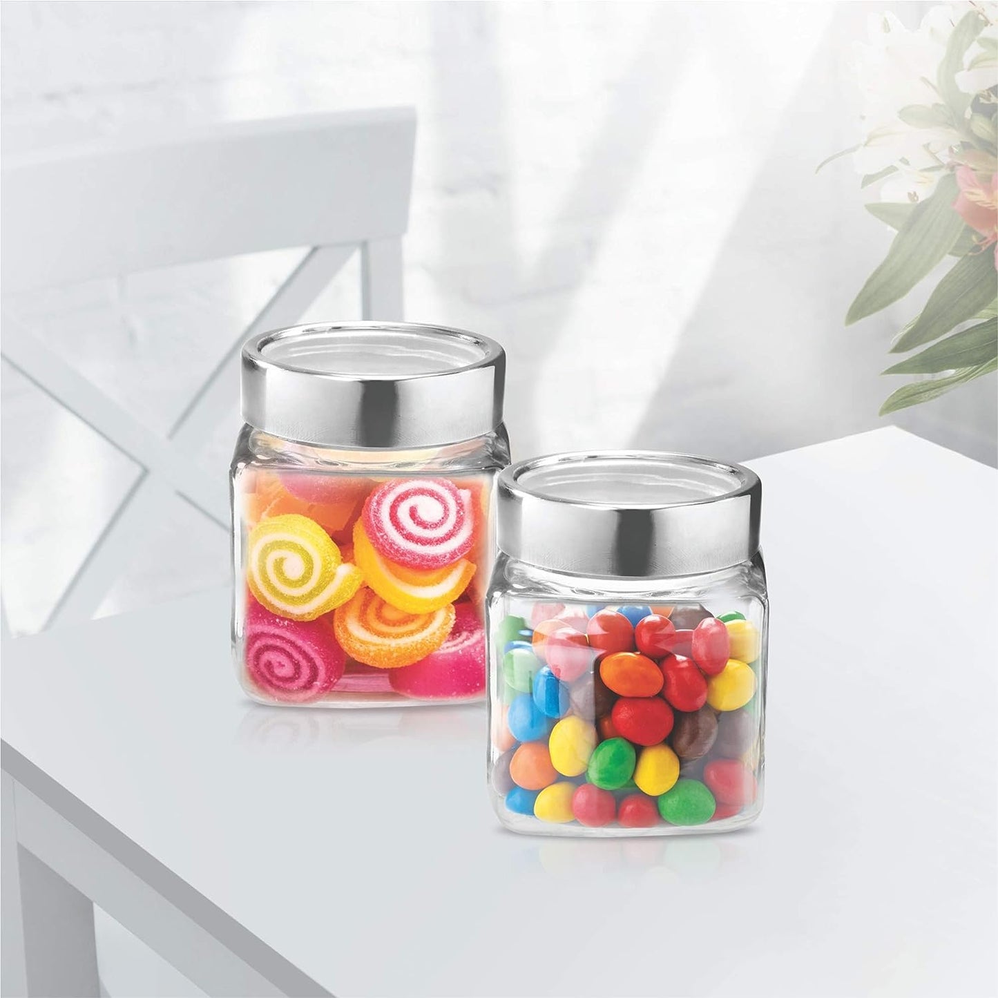 Treo By Milton Cube Storage Glass Jar, Transparent | BPA Free | Storage Jar | Kitchen Organizer | Modular | Multipurpose Jar - Premium Storage Jar from Milton Treo - Just Rs. 299! Shop now at Surana Sons