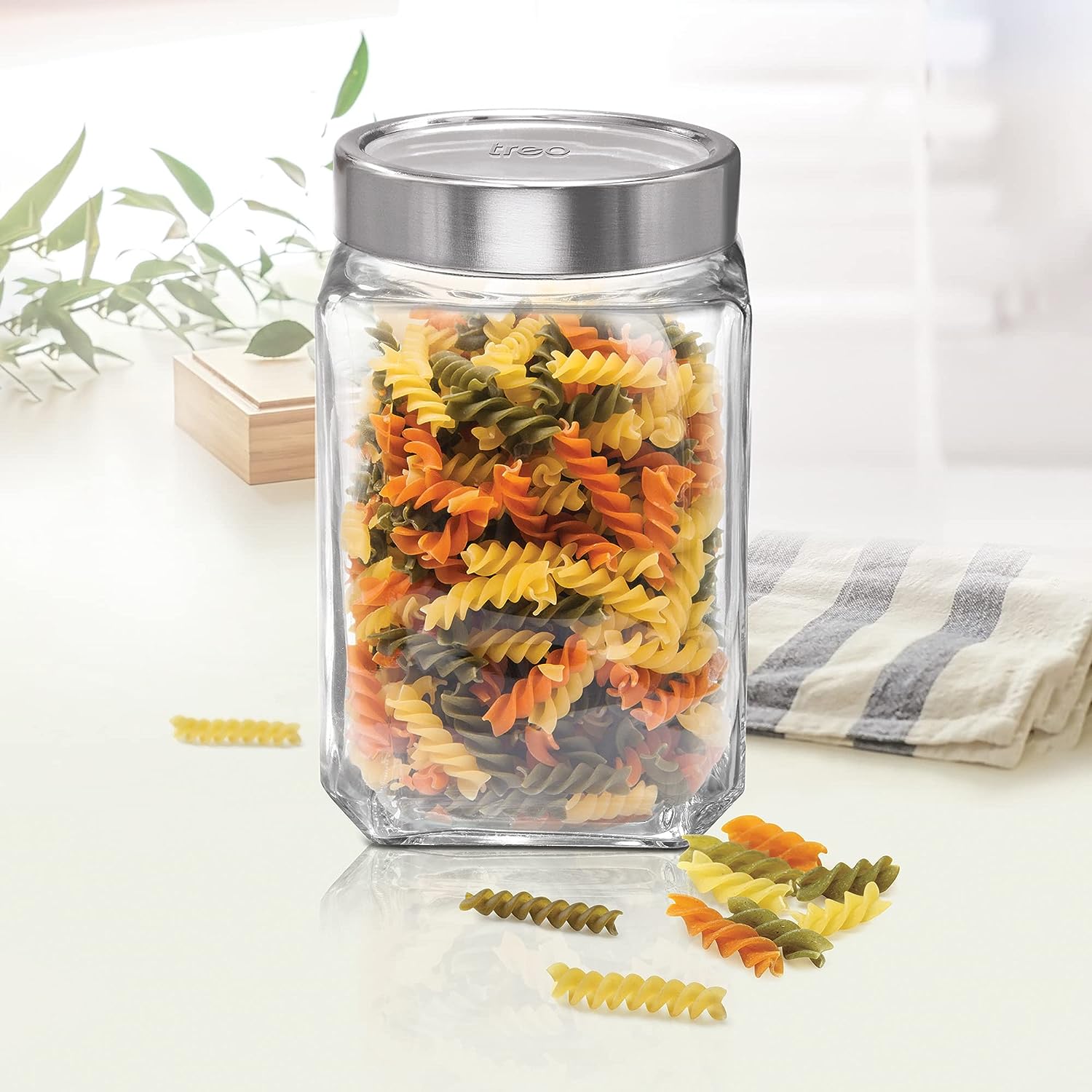 Treo By Milton Cube Storage Glass Jar, Transparent | BPA Free | Storage Jar | Kitchen Organizer | Modular | Multipurpose Jar - Premium Storage Jar from Milton Treo - Just Rs. 299! Shop now at Surana Sons