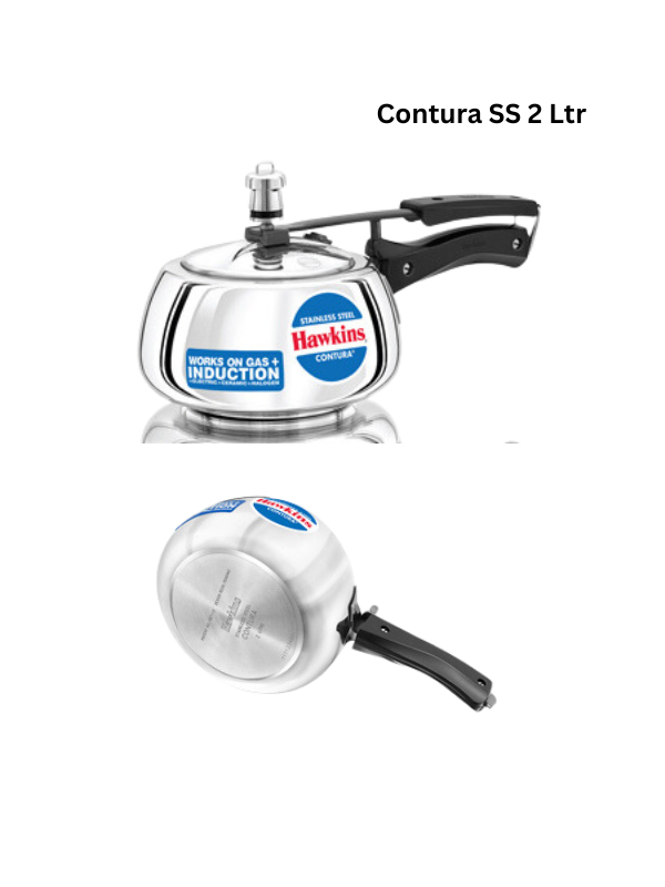 Hawkins Stainless Steel Contura Pressure Cooker, Inner Lid - Premium SS pressure cooker from Hawkins - Just Rs. 2160! Shop now at Surana Sons